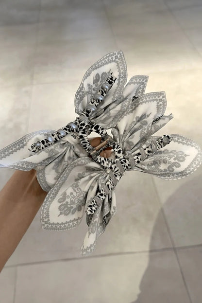 Paisley Bow Hair Clip Oversized Ribbon Hair Accessory