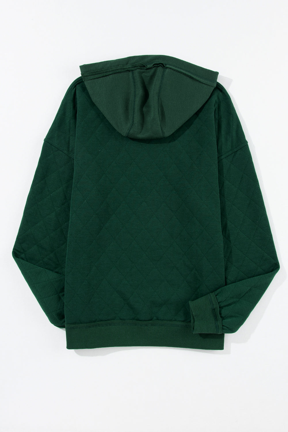 Chestnut Quilted Patchwork Exposed Seam Hoodie