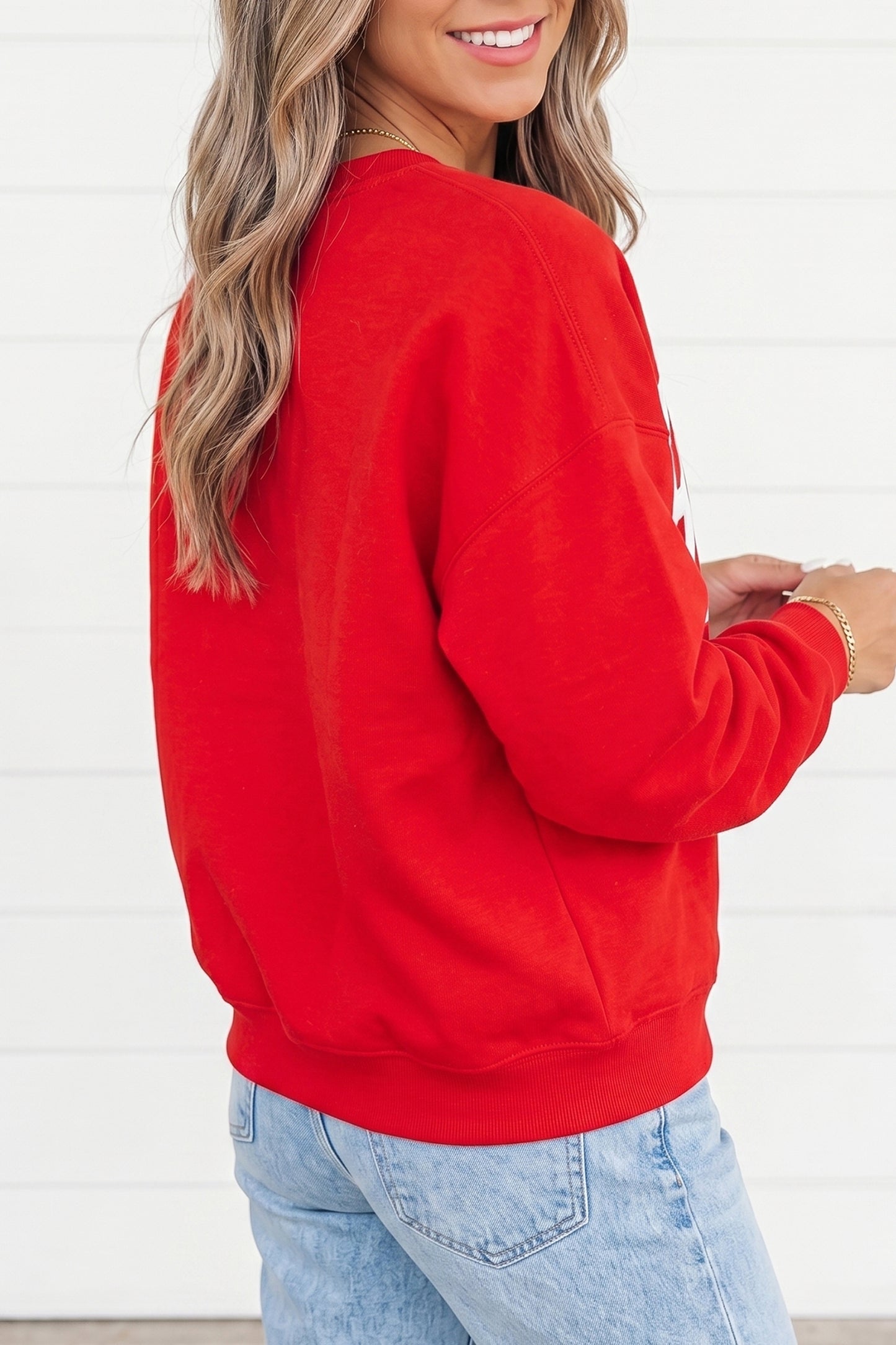Fiery Red GAMEDAY Oversized Crewneck Sweatshirt