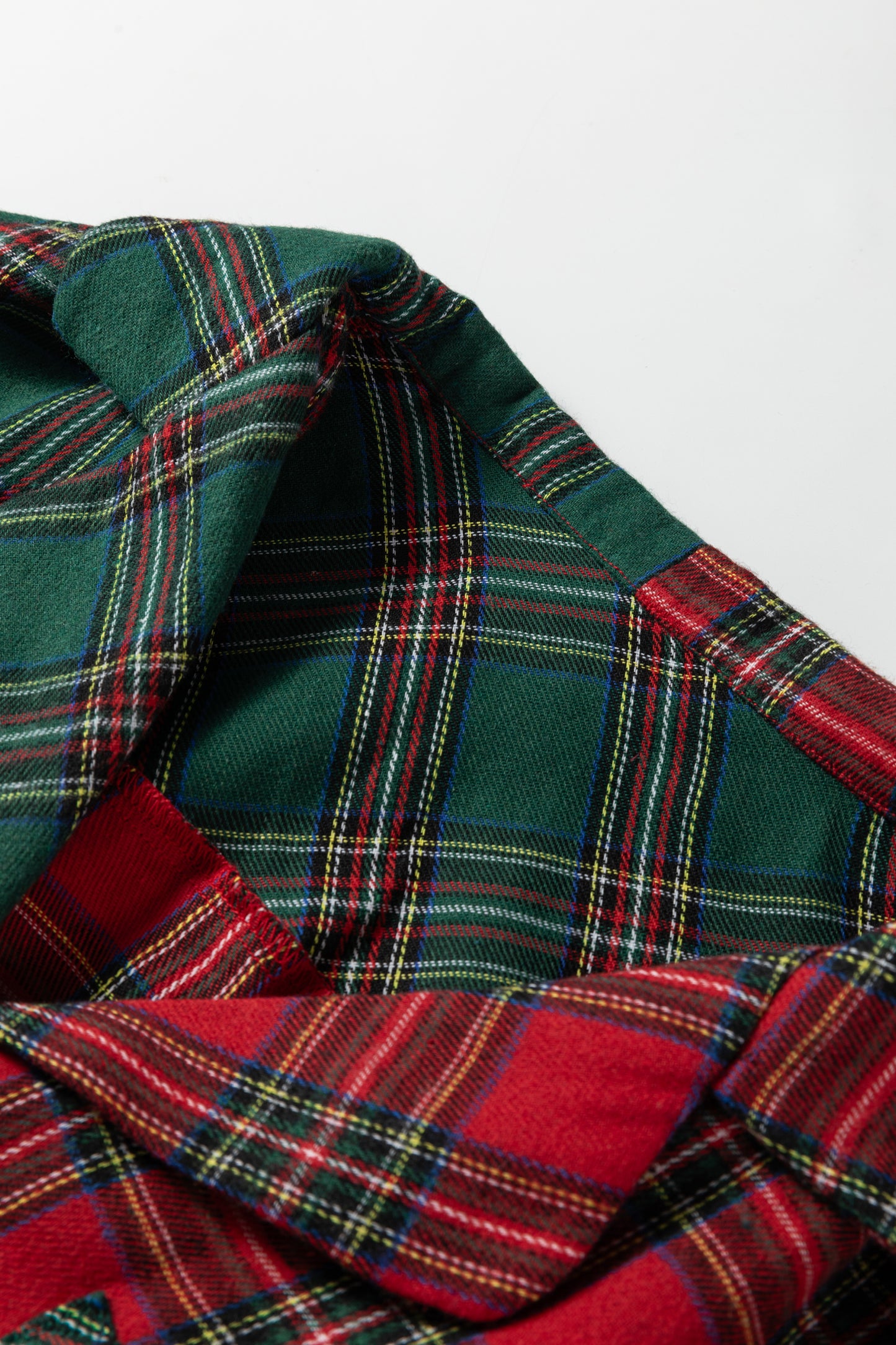 Plaid Pajama Set – Long Sleeve & Shorts