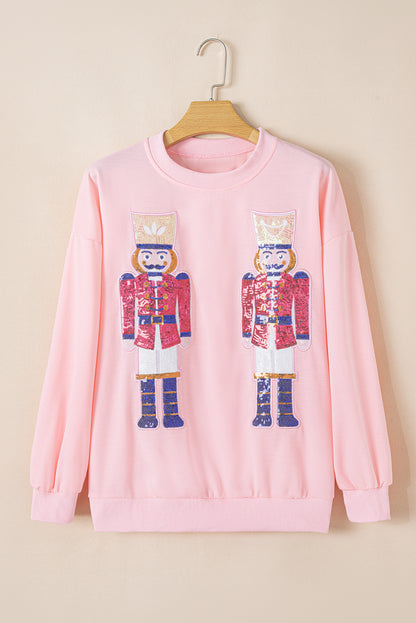 Nutcracker Graphic Christmas Holiday Crewneck Sweatshirt