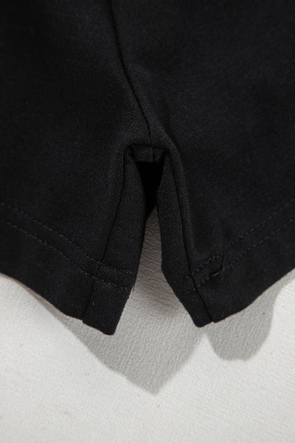 Black V Neck Tie Front Sleeveless Romper