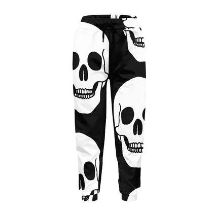 Black Skull Adult Drawstring Pants