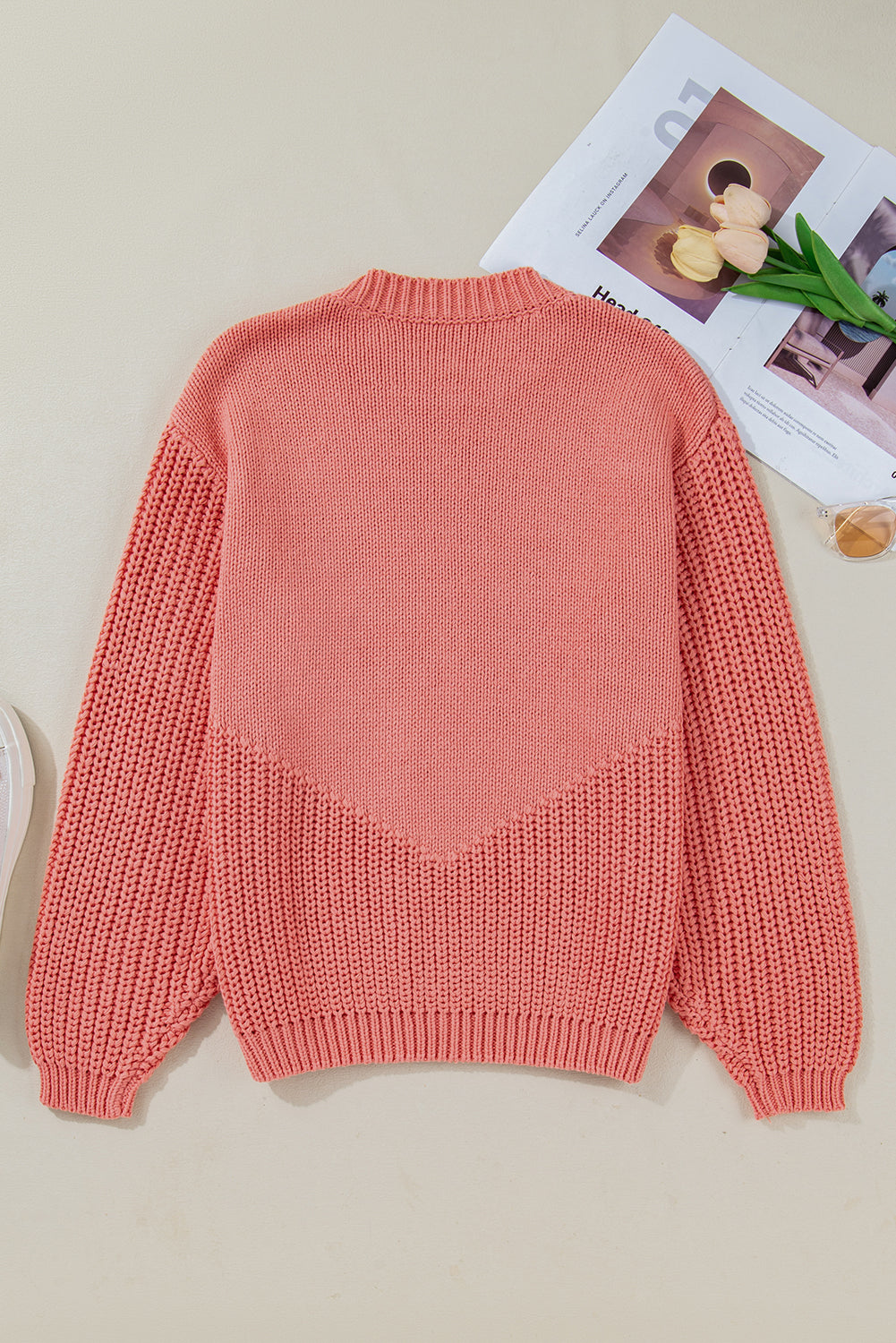 Pumpkin Embroidered Thanksgiving Knit Holiday Sweater