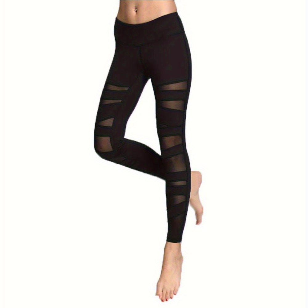 Women’s Quick-Drying Mesh Leggings Breathable Yoga Pants