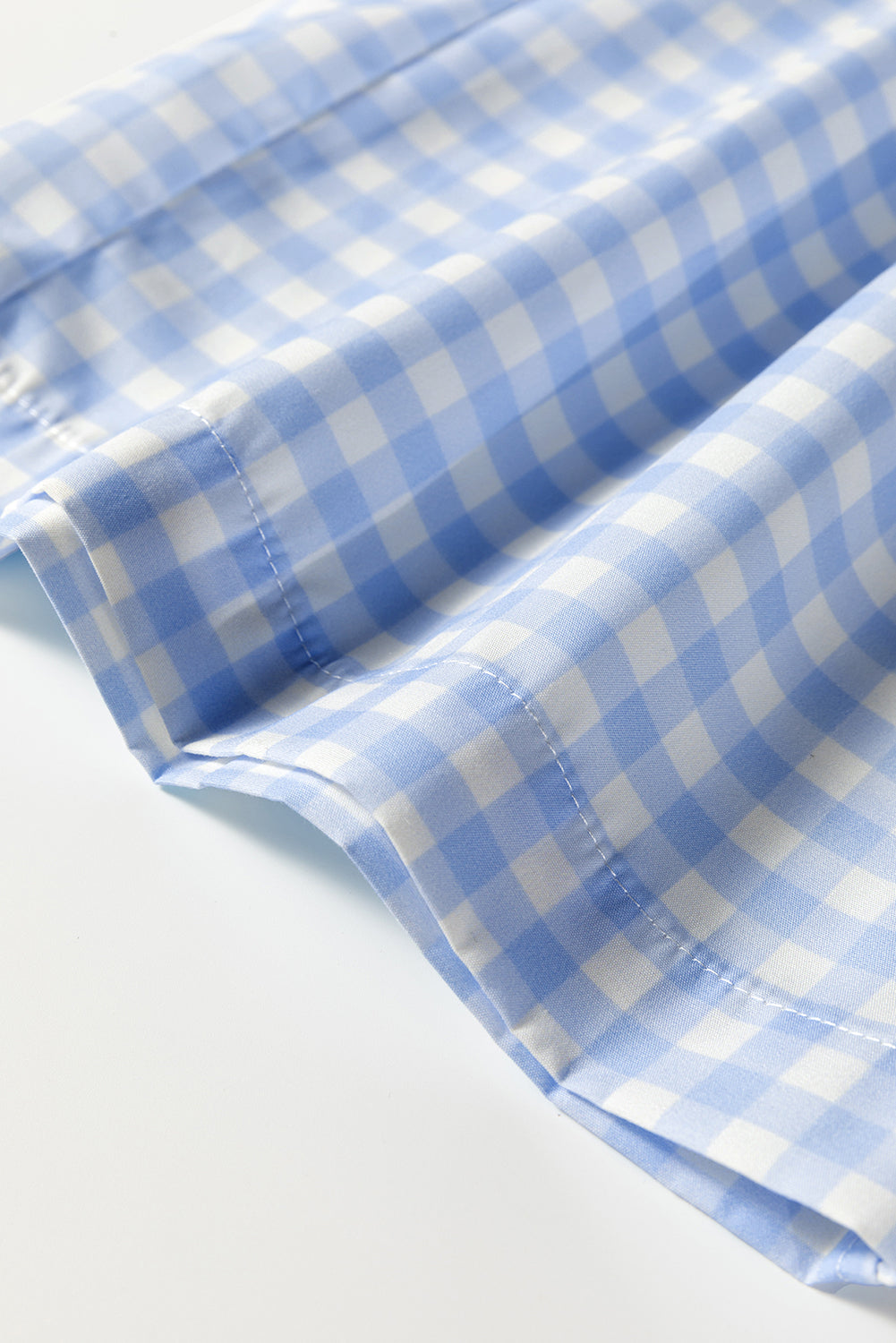 Plaid Smocked High Waist Wide Leg Casual Pants