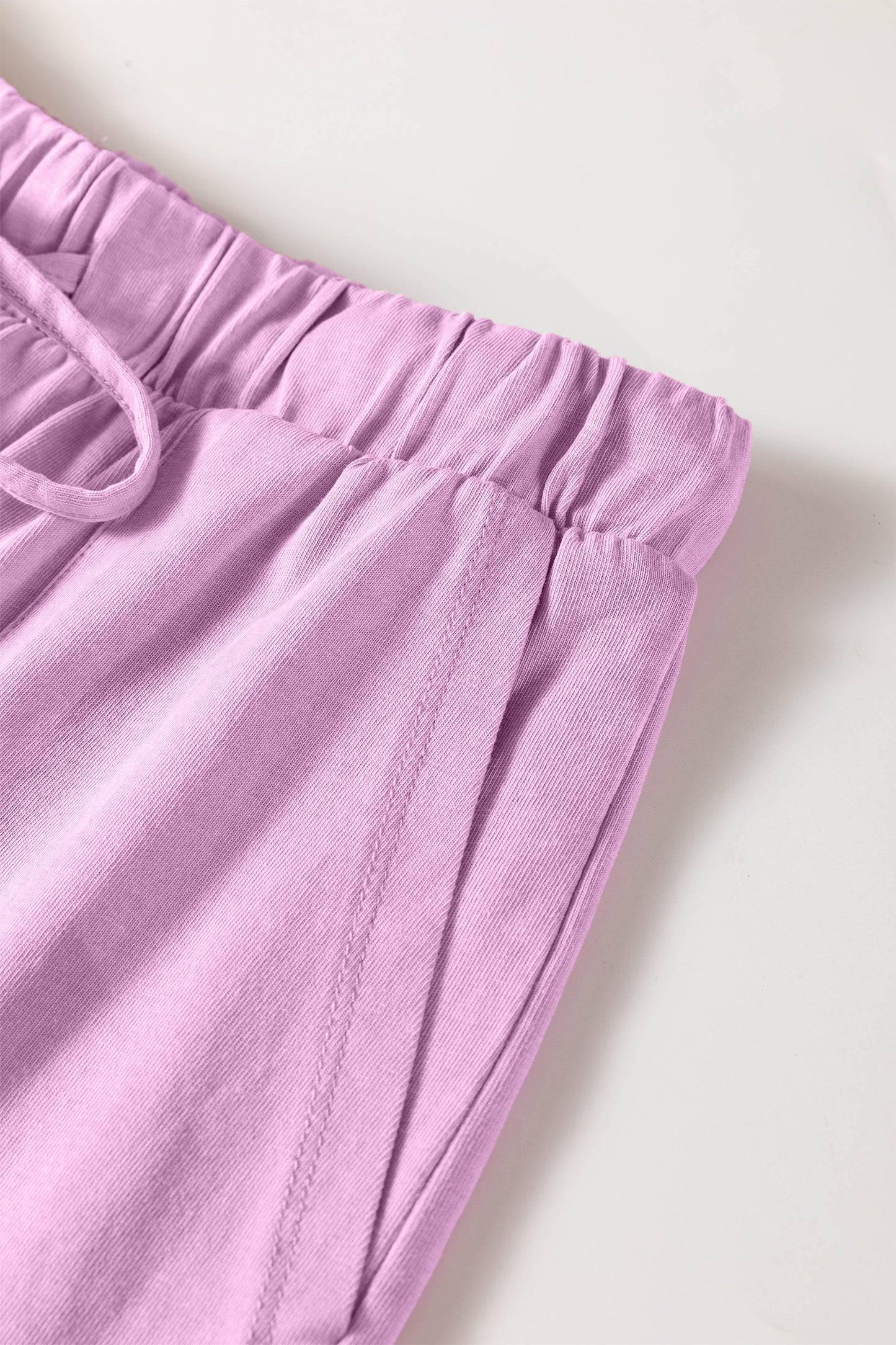 Mineral Wash Cotton Lounge Set Tee and Drawstring Shorts