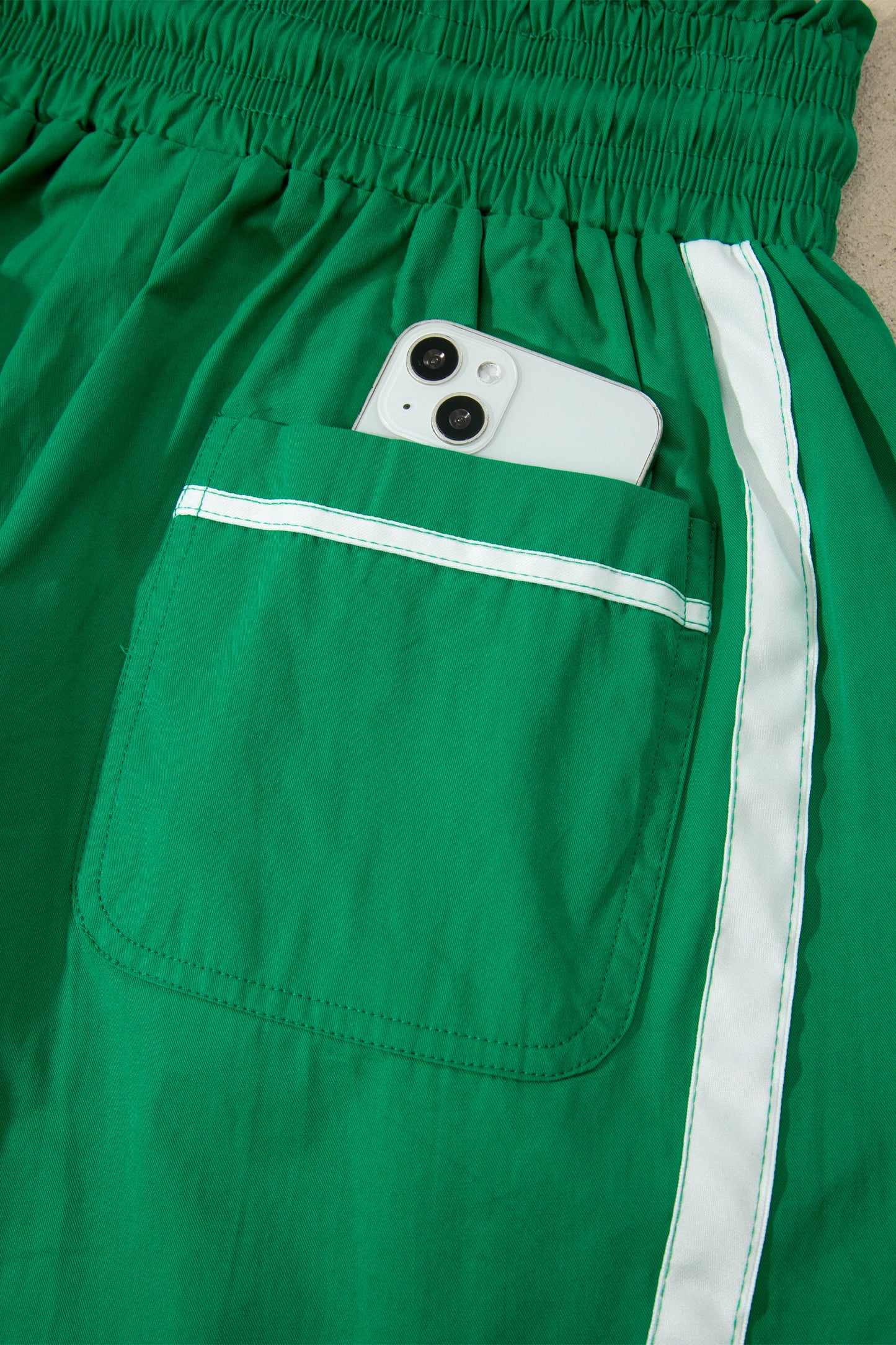 Game Day Side Stripe Drawstring Cropped Wide Leg Pants