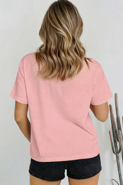 Dark Blue Oversized Mock Neck Tee Casual Relaxed Top
