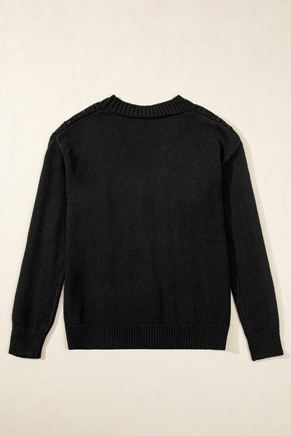 Canton Open Knit Drop Shoulder Sweater Cardigan