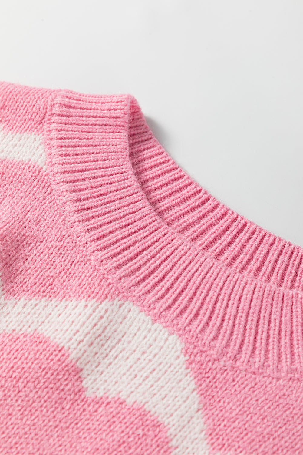Pink Valentine Heart Print Cozy Knit Sweater for Women