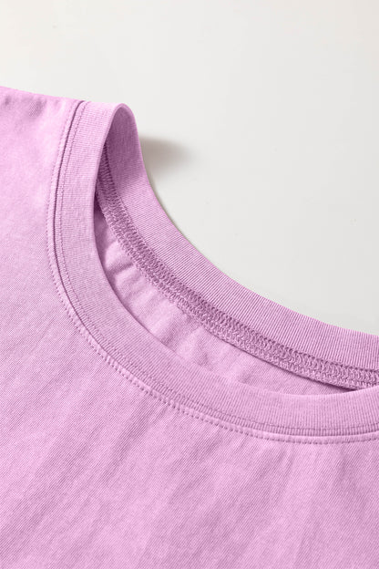 Mineral Wash Cotton Lounge Set Tee and Drawstring Shorts