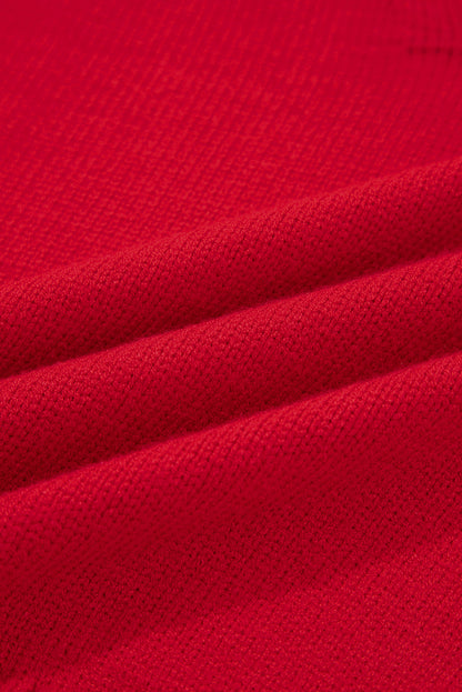 Chestnut Collared V Neck Ribbed Edge Sexy Elegant Sweater