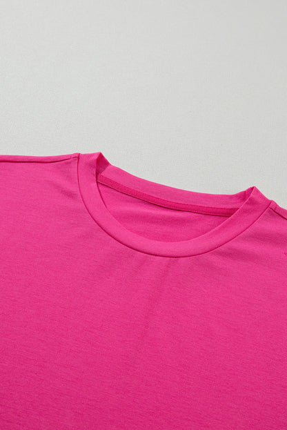 White Casual Crew Neck Short Sleeve Basic Tee