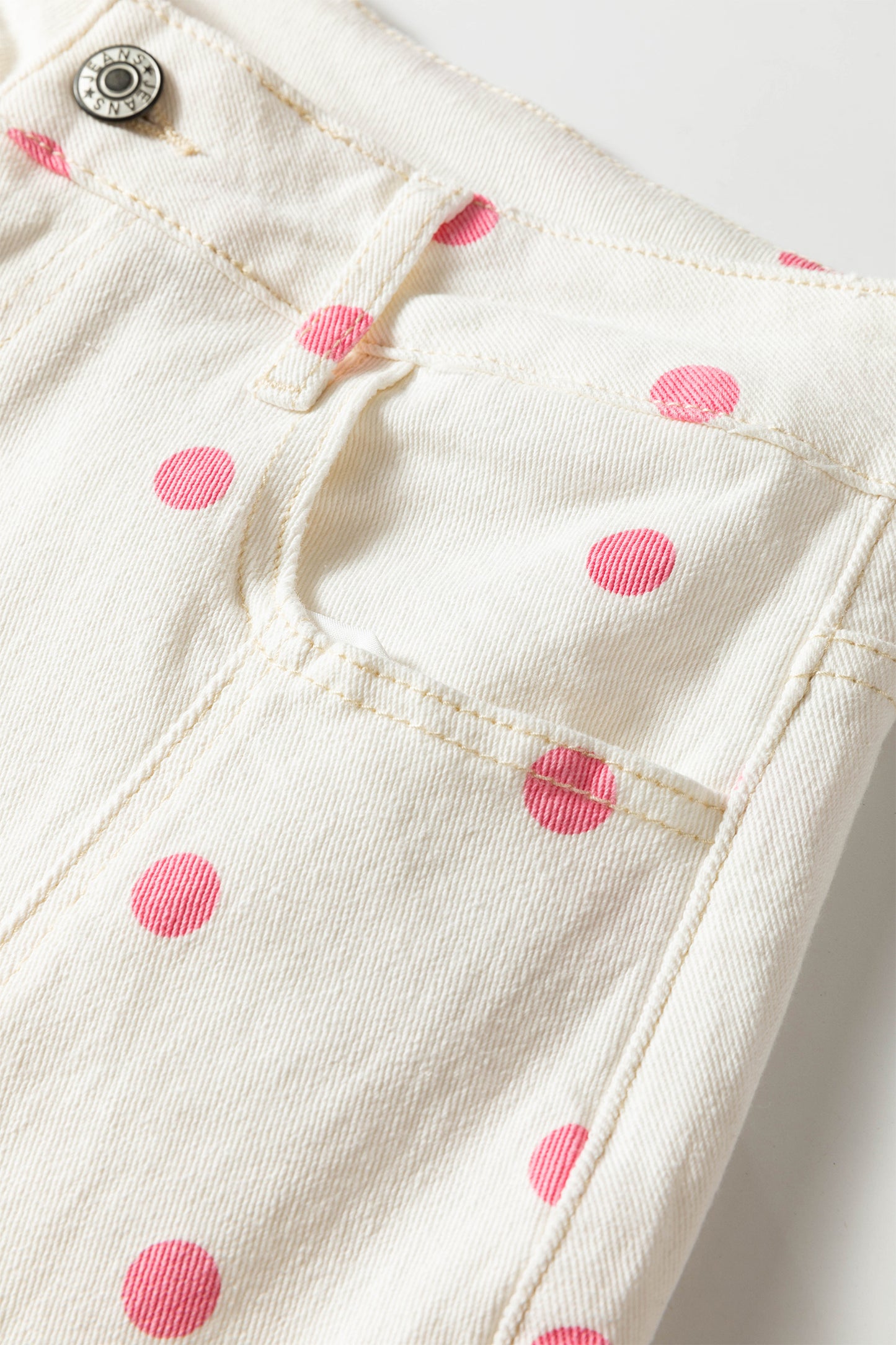 Blue Polka Dot Barrel Jeans High Waist Wide Leg Pants