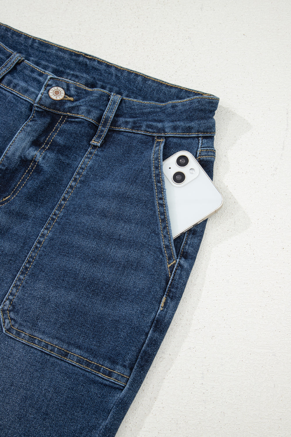Breen Cropped High Rise Wide Leg Denim Pants