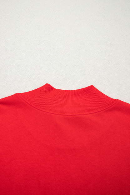 High Neck Cap Sleeve Loose Casual Top