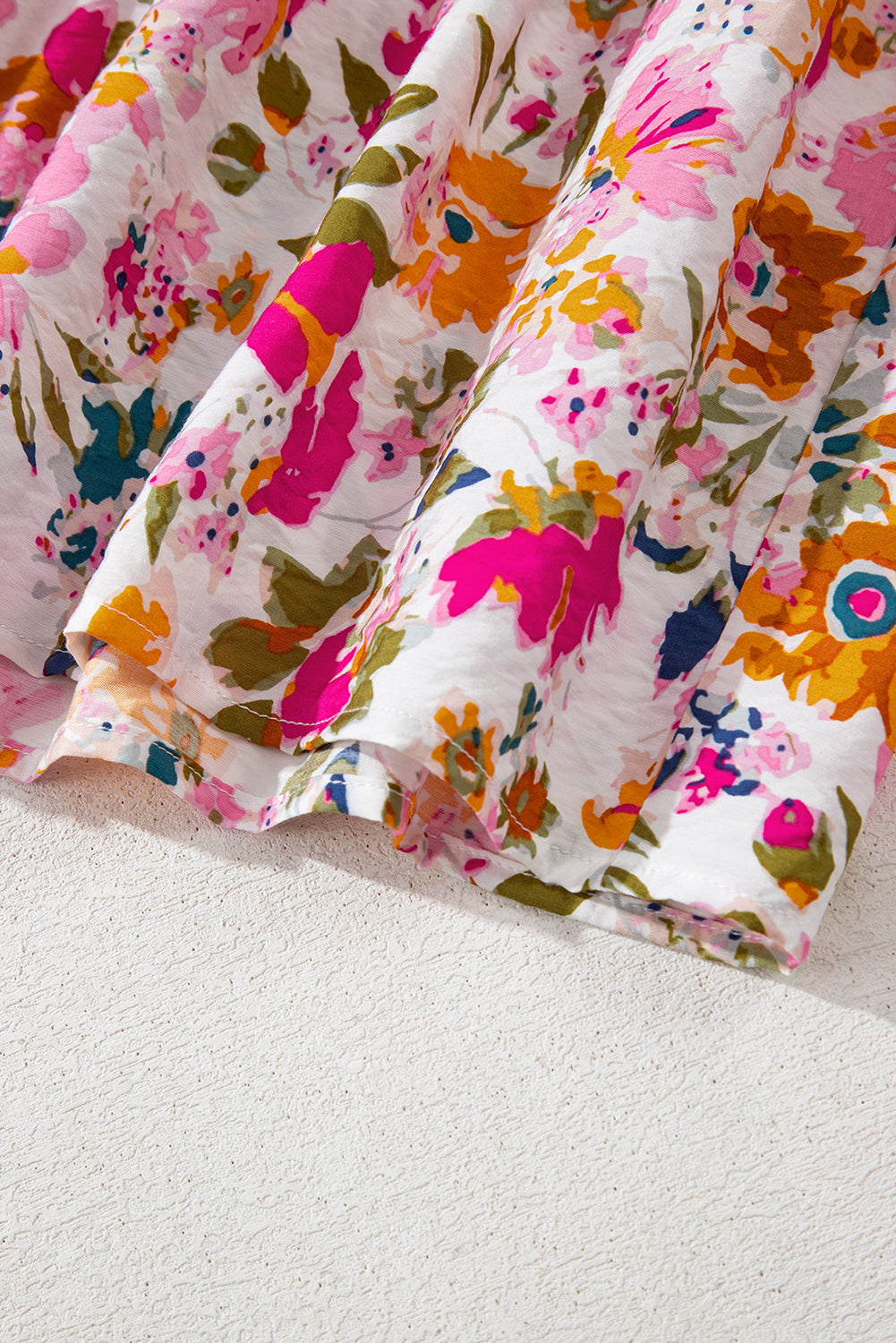Easter Floral V Neck Short Sleeve Boho Maxi Dress