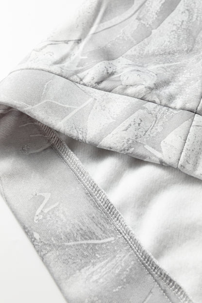 Gray Plus Size Camo Oversized Hoodie Sweatshirt