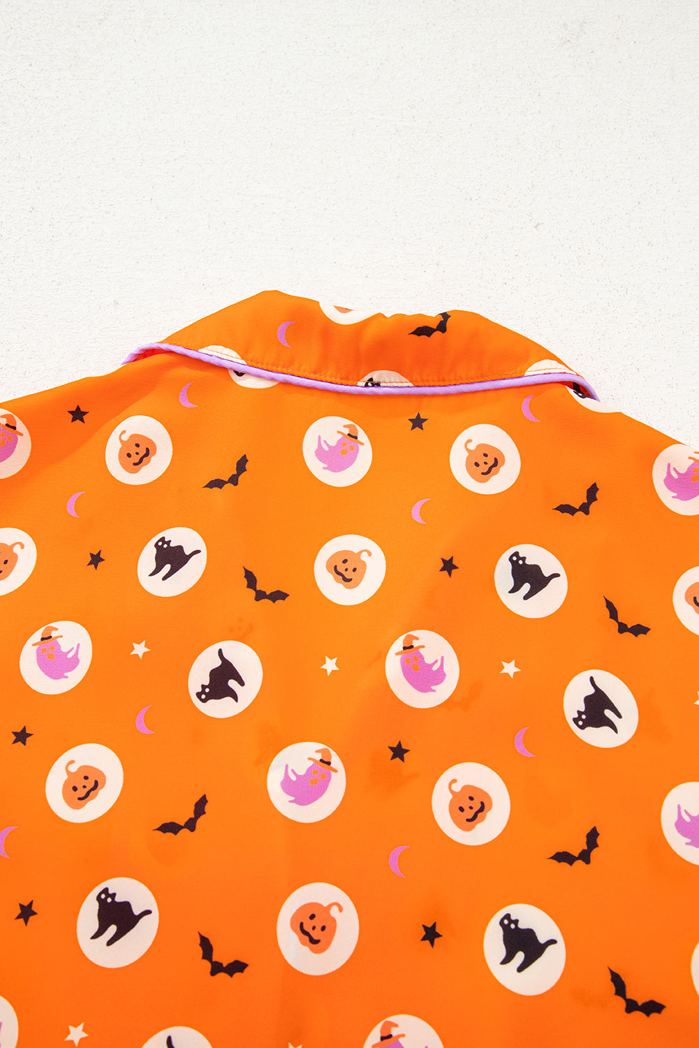 Women's Halloween Pumpkin Print Long Sleeve Pajama Set