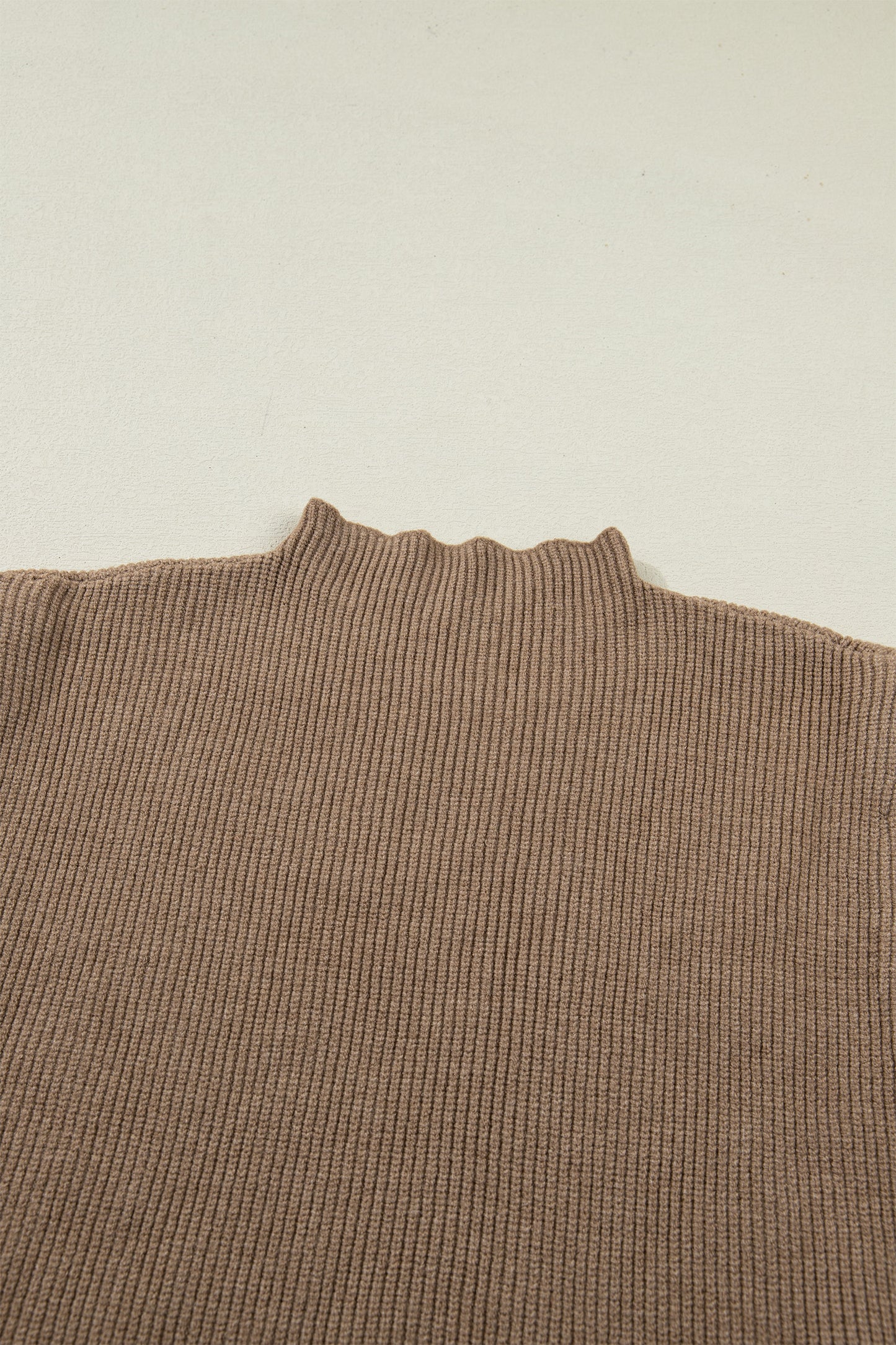 Western Ribbed Knit Mock Neck Sleeveless Sweater Top