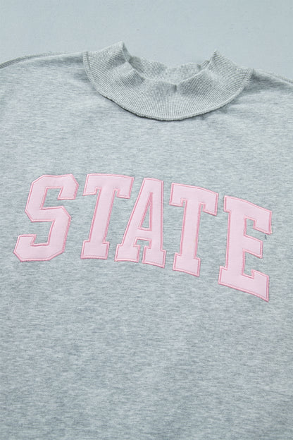 Game Day STATE Embroidered Mock Neck Sweatshirt