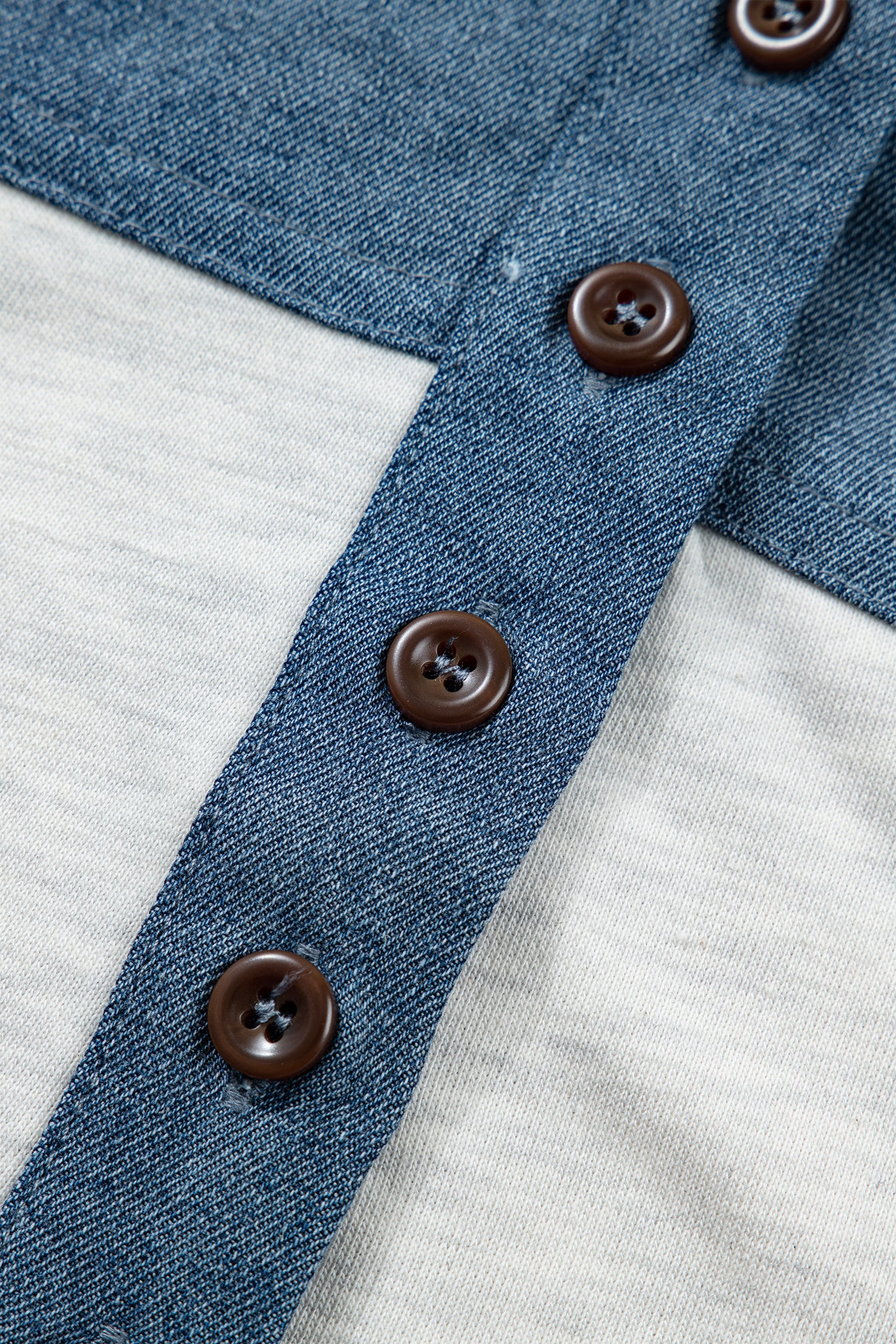Color Block Polo Henley Short Sleeve Casual Top