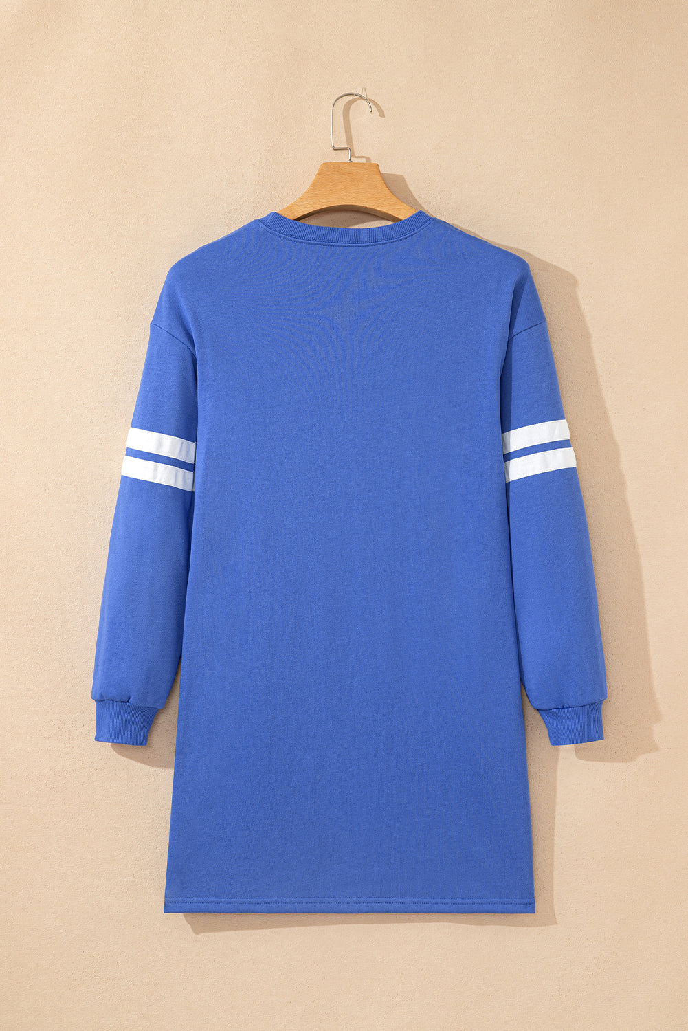 Customizable Varsity Stripe Sleeve Sweatshirt Dress Game Day