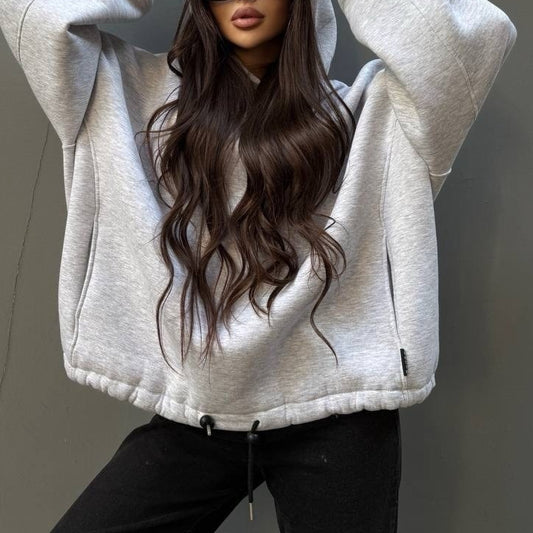 Women's Oversized Fleece Drop Shoulder Hoodie